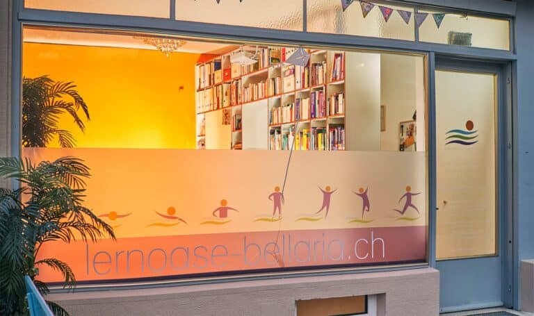 Eingang Abends Lernoase Bellaria